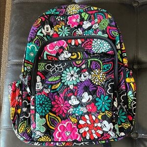 Vera Bradley Disney Mickey&Minnie Multicolor Floral Backpack